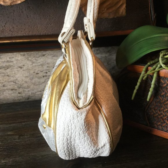 Vintage NAS 80's geometric patchwork leather Handbags - Picture 4 of 6